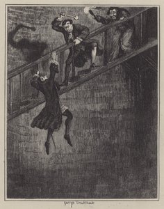 Ilustracja do Jacka Shepparda (grafika) autorstwa George (after) Cruikshank