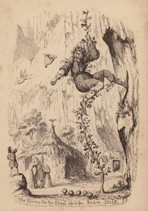 Jaś i łodyga fasoli (rycina) autorstwa George (after) Cruikshank