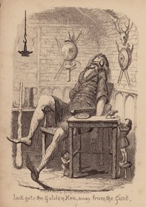 Jaś i łodyga fasoli (rycina) autorstwa George (after) Cruikshank