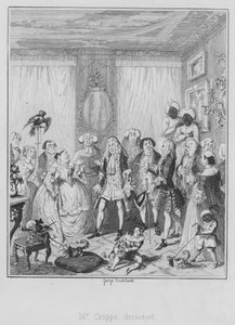 Wykryto pana Crippsa (grawerowanie) autorstwa George (after) Cruikshank