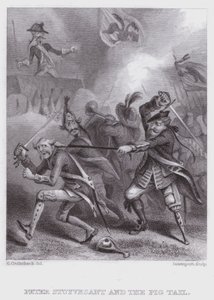 Peter Stuyvesant i ogon świni (grawerunek)