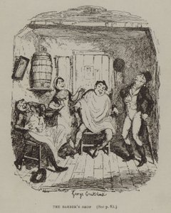 Salon Fryzjerski (Grawerowanie) autorstwa George (after) Cruikshank