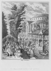 Maskarada w ogrodach Ranelagh (grafika) autorstwa George (after) Cruikshank