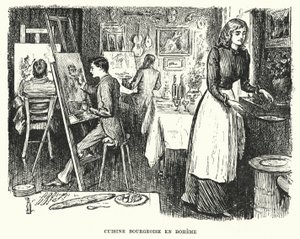 Ilustracja do Trilby autorstwa George du Maurier (grafika)