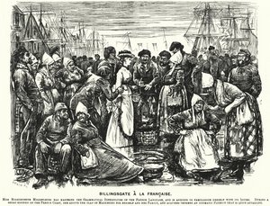 Kreskówka poncz: Billingsgate a la Francaise (grawerowanie) autorstwa George (after) Du Maurier
