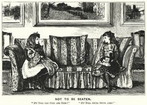 Punch cartoon: Not to Be Beaten (grawerunek) autorstwa George (after) Du Maurier