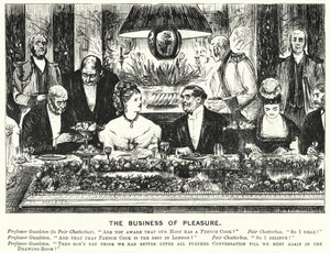Punch cartoon: The Business of Pleasure (grawerowanie) autorstwa George (after) Du Maurier