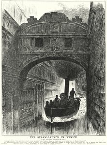 Punch cartoon: Steam Launch in Venice (grawerowanie)