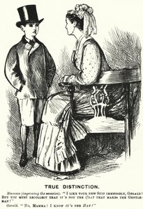 Punch cartoon: True Distinction (grawerunek) autorstwa George (after) Du Maurier