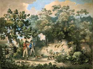 Bażant Shooting, akwaforta Thomasa Rowlandsona (1756-1827), wyd. J. Harris
