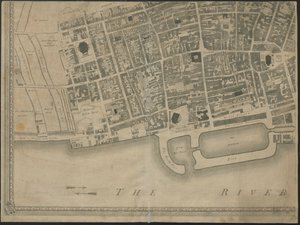 „Nowy i dokładny plan miasta i portu w Leverpool”, z ankiety, grawerowany przez Thomasa Kitchina autorstwa George (after) Perry