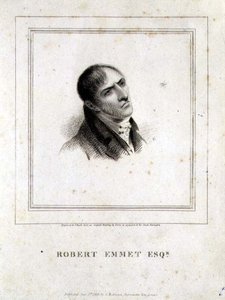 Portret Roberta Emmeta Esq. (1778-1803) sztychowany przez J. Heatha, wyd. G. Robinson, Londyn autorstwa George (after) Petrie