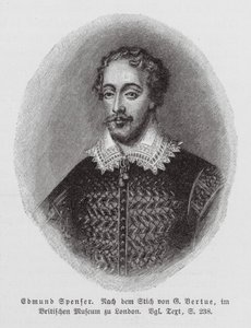 Edmund Spenser, angielski poeta (rycina) autorstwa George (after) Vertue