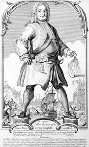 Postura wielkiego człowieka lub angielskiego kolosa autorstwa George (c.1706–71) Bickham