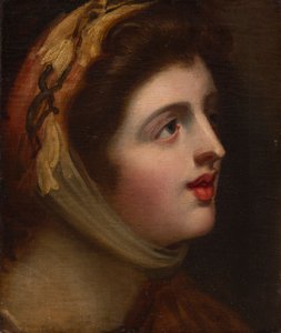 Emma Hamilton jako Sensibility (olej na płótnie) autorstwa George (studio of) Romney