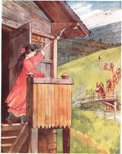 Królewna Śnieżka, ilustracja z „Śpiewnika obrazkowego”, 1910