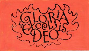 Gloria in Excelsis Deo, 1970s (indyjski tusz na przezroczystości na gwaszu na papierze) autorstwa George Adamson