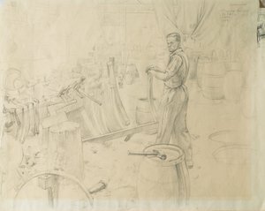 Pan Burridge Stojący, 1948 autorstwa George Adamson