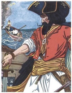 Portret pirata Ilustracja z „Księgi piratów chłopców” George