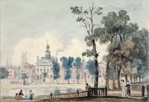 Zewnętrzny widok na Old Bethlehem Hospital, Moorfields, City of London, 1811