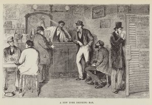 Nowy Jork Drink Bar autorstwa George Augustus Sala