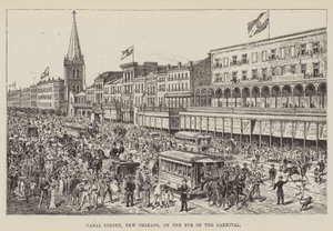 Canal Street, Nowy Orlean, w przeddzień karnawału autorstwa George Augustus Sala