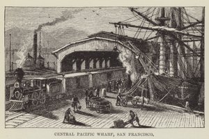 Central Pacific Wharf, San Francisco autorstwa George Augustus Sala
