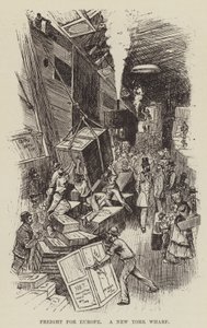 Fracht dla Europy, A New York Wharf autorstwa George Augustus Sala