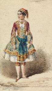 Dziewczyna w stroju bliskowschodnim autorstwa George Augustus Sala