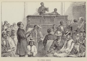 W czarnym kościele (grawerunek) autorstwa George Augustus Sala