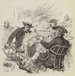 Czytanie gazet, bujane krzesła autorstwa George Augustus Sala