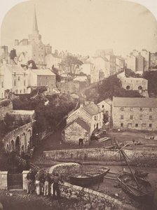 Część miasta i portu Tenby, 1853. autorstwa George B. Stokes