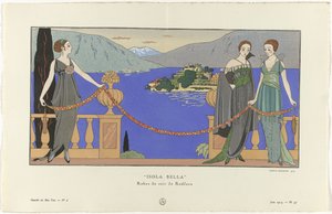 Gazette du Bon Ton, 1914 - nr 6, pl. 57: Isola Bella/ Suknie wieczorowe Redfern (tytuł obiektu)