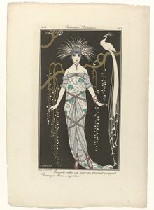 Journal des Dames et des Modes, Costumes Parisiens, 1914, nr 168: Duża suknia wieczorowa (...)