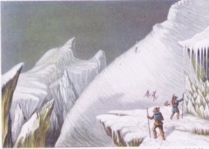 Etapy wejścia na Mont Blanc, z książki „British Adventure” wydanej przez Collins, 1947
