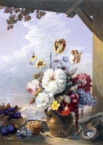 Szopa ogrodników, wg obrazu J. Bartłomieja, 1856 (druk w farbach olejnych)