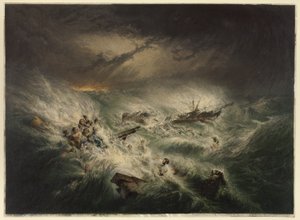 The Wreck of the Reliance (12 listopada autorstwa George Baxter