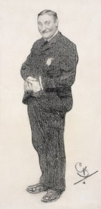 Portret H.G. Wellsa (ołówek) autorstwa George Belcher