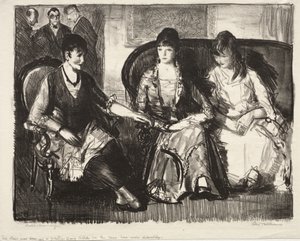 Elsie, Emma i Marjorie, „Pierwszy kamień” autorstwa George Bellows