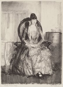 Dama z wachlarzem autorstwa George Bellows
