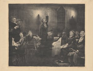Spotkanie modlitewne, drugi kamień autorstwa George Bellows