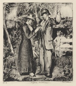 „Przygotuj się, Ameryko!” autorstwa George Bellows