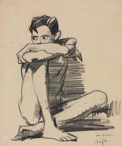 Siedzący chłopiec autorstwa George Bellows