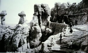 Podejście do Pueblo Acoma w Nowym Meksyku autorstwa George Benjamin (Ben) Wittick