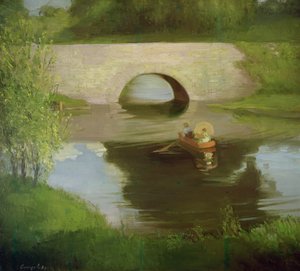 Central Park (olej na płótnie) autorstwa George Benjamin Luks