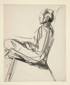 Siedzący mężczyzna autorstwa George Benjamin Luks