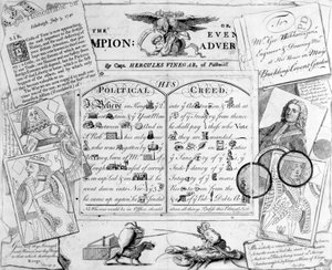The Champion, or Evening Advertiser autorstwa Capt. Hercules Vinegar of Pall Mall, 1744