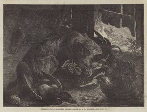 Żerowanie na świąteczny obiad autorstwa George Bouverie Goddard