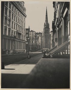 Wall Street, Manhattan (srebrny nadruk żelatynowy)