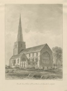 Lichfield - Kościół św. Michała: rysunek w sepii